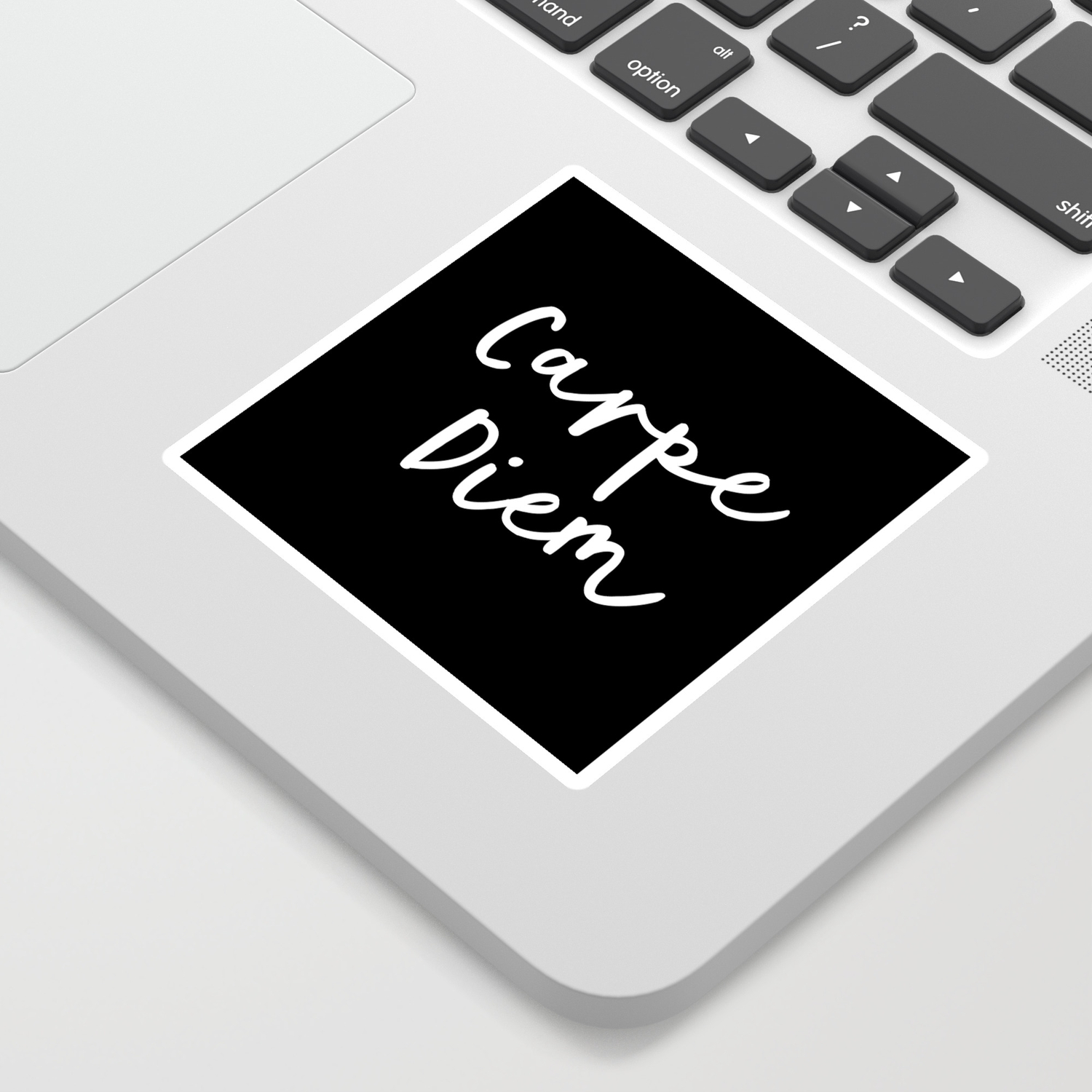 Carpe Diem Black White Contemporary Minimalist Typography Poster