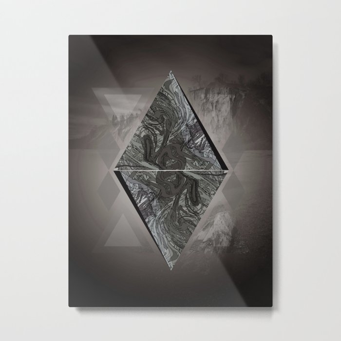 Diamon Abstract in Nature Metal Print