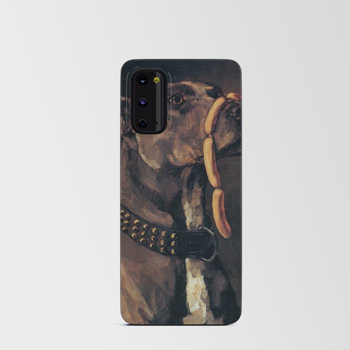 Great Dane With Sausages Painting Android Card Case