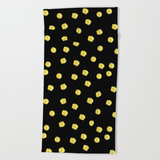 Gold pearls Beach Towel