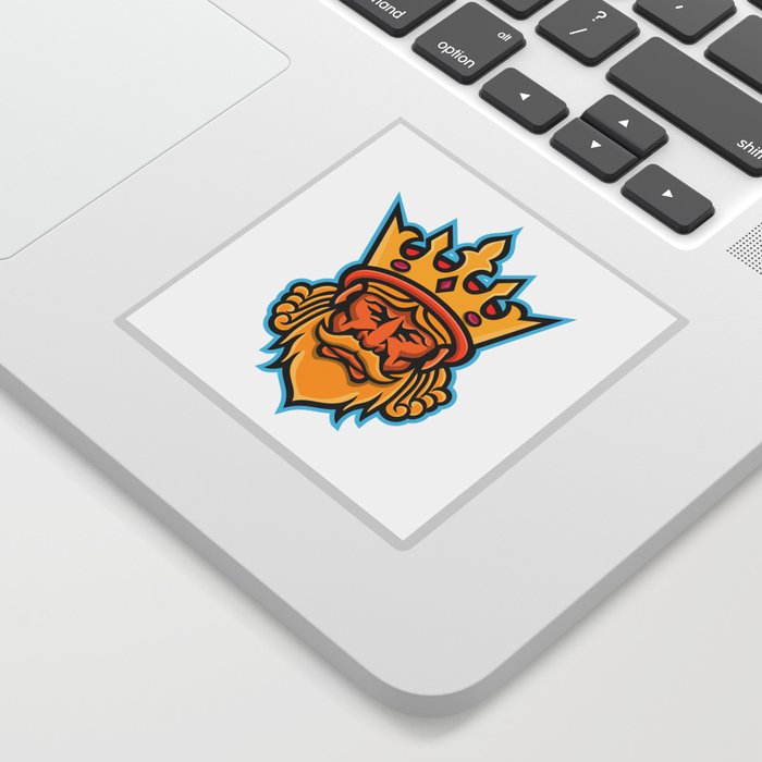 King With Crown Mascot Sticker