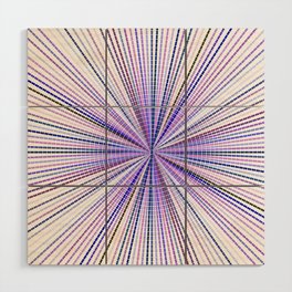 Purple Line Pattern Wood Wall Art