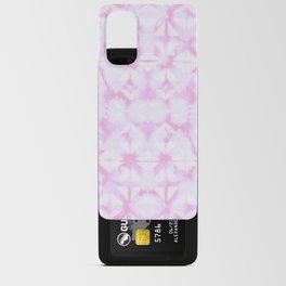 Pink and white grid watercolor Android Card Case