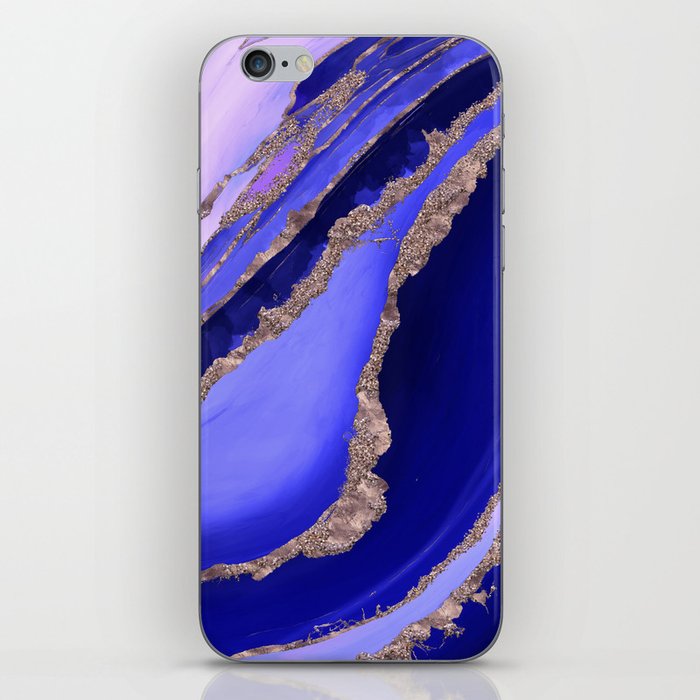 Lapis Blue and Lavender Flow iPhone Skin