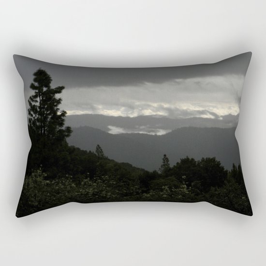 Another stormy day on the mountain... Rectangular Pillow