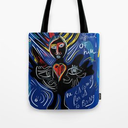 Black Angel Hope and Peace for All Street Art Graffiti Tote Bag