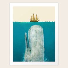 The Whale - colour option Art Print