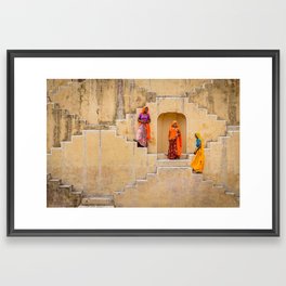 Amber Stepwell, Rajasthan, India Framed Art Print