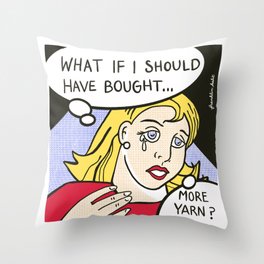 More Yarn Throw Pillow