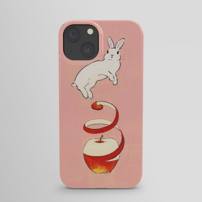 The apple makes bunny happy iPhone Case