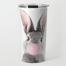 Bunny With Bubble Gum Travel Mug