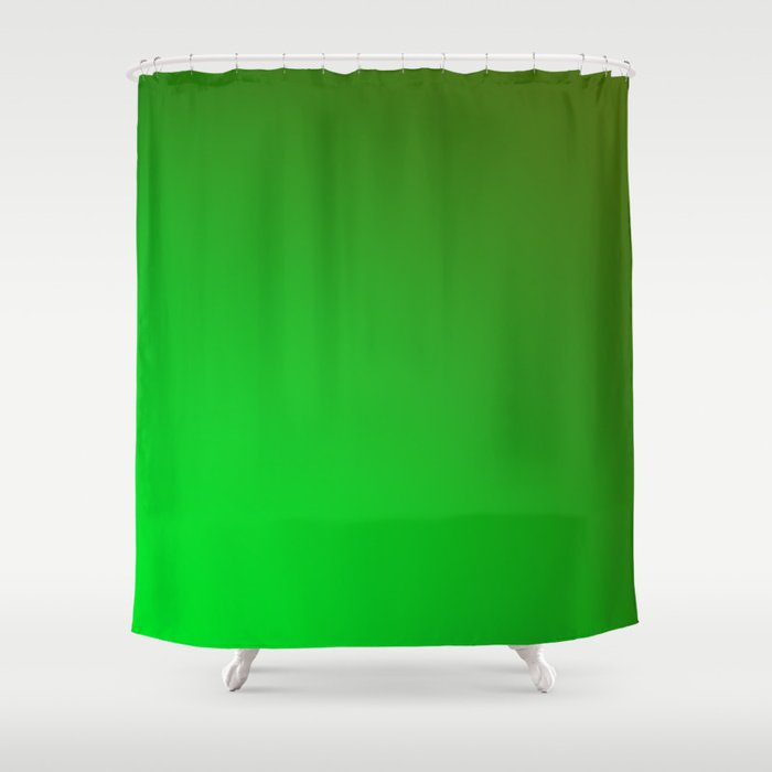 8 Green Gradient Background 220713 Valourine Digital Design Shower Curtain