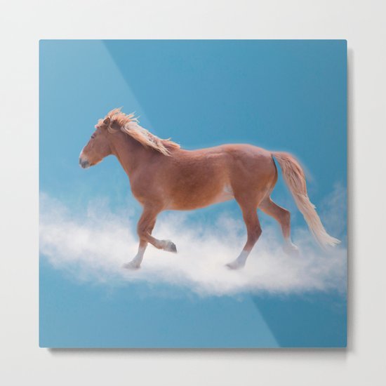 Walking on clouds over the blue sky - version #2 - #society6 #buyart Metal Print