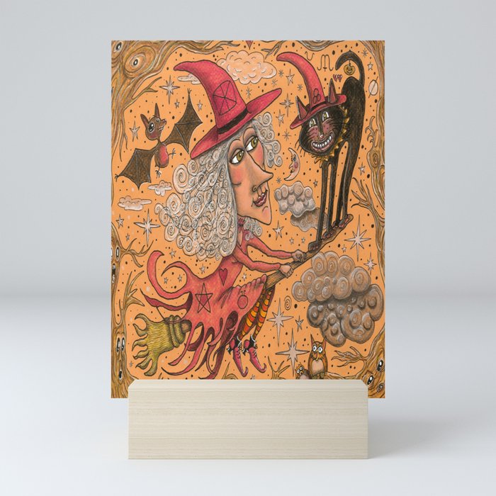 Fantasy Flight of the Witch Mini Art Print