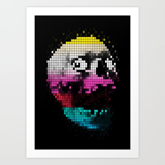 PIXEL SKULLY Art Print