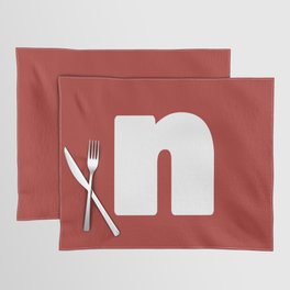 n (White & Maroon Letter) Placemat