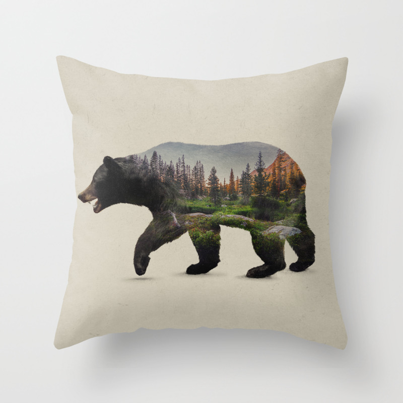 The North American Black Bear Throw Pillow By Daviesbabies Society6