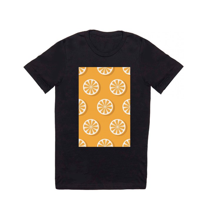 Orange Slices Pattern Background For Restaurant Kitchen T Shirt