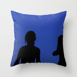 Two Girls In the Sun Throw Pillow