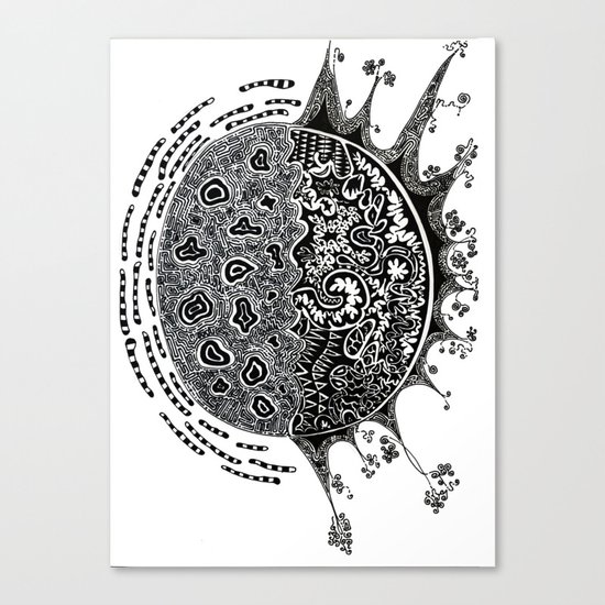 Dependent Existence / The Sun and The Moon Canvas Print