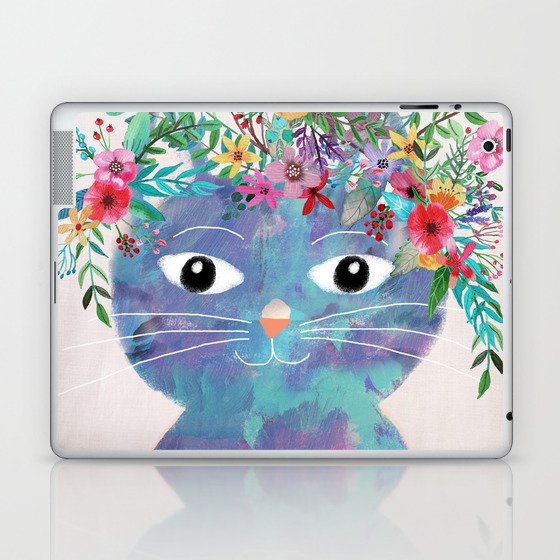 Flower cat II Laptop & iPad Skin