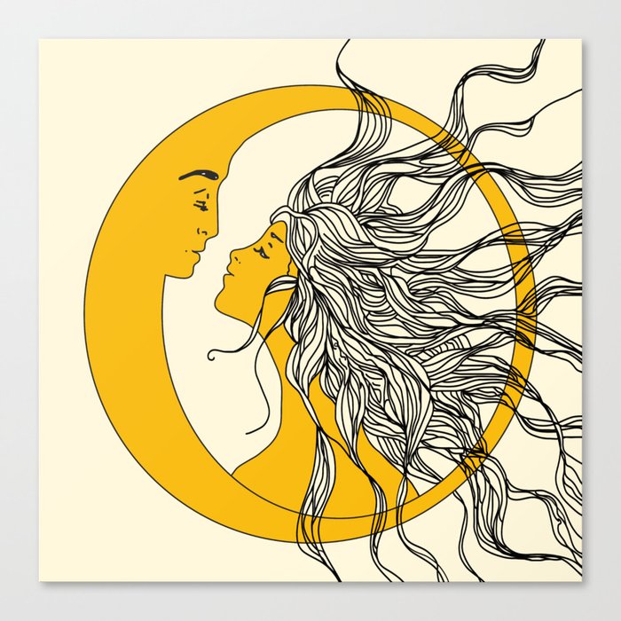 Sun and Moon Canvas Print