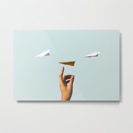 Midas Touch Metal Print | Touch, Curated, Flat, Digital, Green, Hand, Photo, Paperplanes, Midas, Michaelangelo 