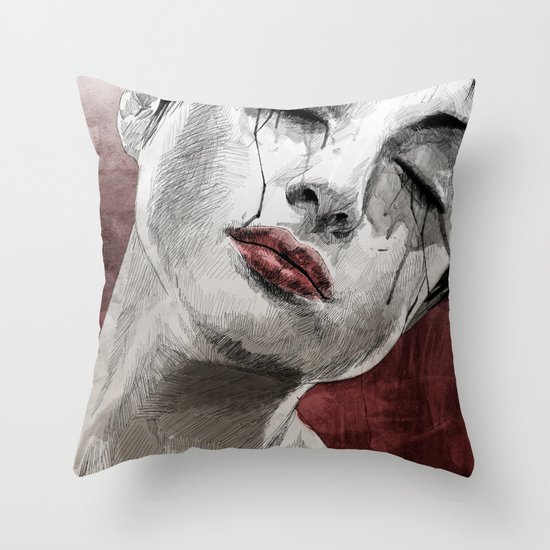 Venom and Tears Throw Pillow