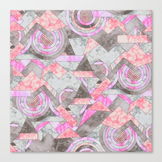 Abstract marble geo 001 Canvas Print