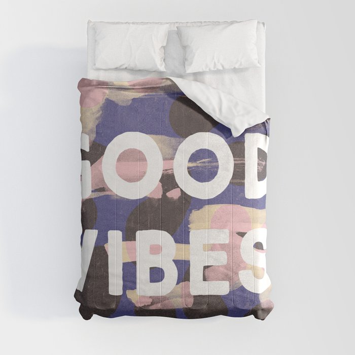 Good Vibes Abstract Camo Pattern Comforter