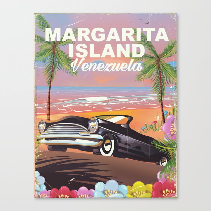 Margarita Island Venezuela travel poster Canvas Print