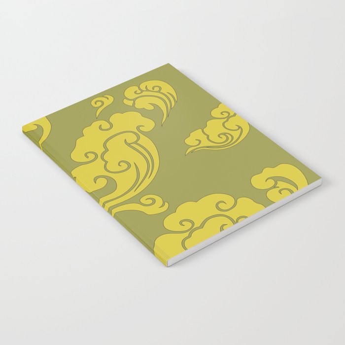 Cloud Swirls - Yellow Notebook