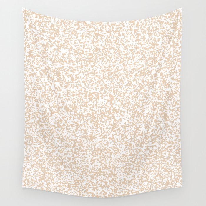 Tiny Spots White And Pastel Brown Wall Tapestry By Melanges Society6