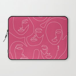 Faces In Pink Laptop Sleeve