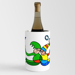Twin Jugglers in Color for Kids "Drawings for Kids" Wine Chiller