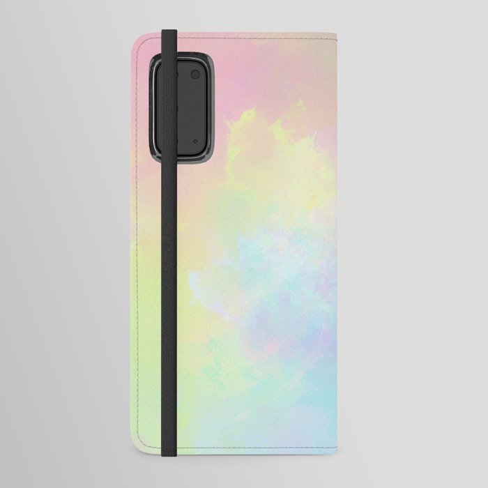 Rainbow watercolor background Android Wallet Case