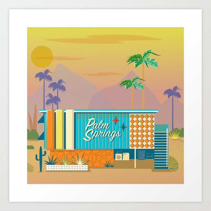 Palm Springs Apartment Art Print