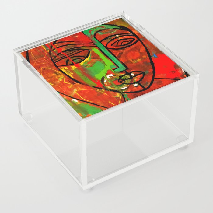 African Abstract Acrylic Box