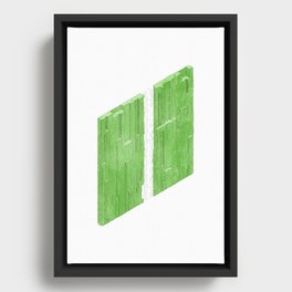 Isometric Vietnam Waterfall 3 - Green Framed Canvas