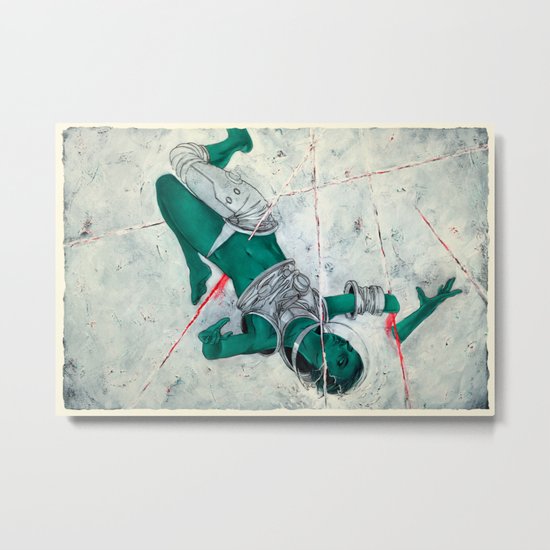 Bodies in Space: Micrometeoroids Metal Print