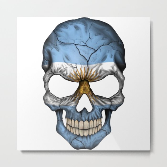 Exclusive Argentina skull design Metal Print