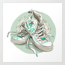 In my shoes Art Print