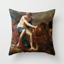 The Triumph of Galatea, 1650 by Bernardo Cavallino Throw Pillow