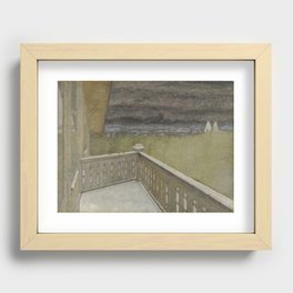 Harald Sohlberg Winter on the Balcony Recessed Framed Print