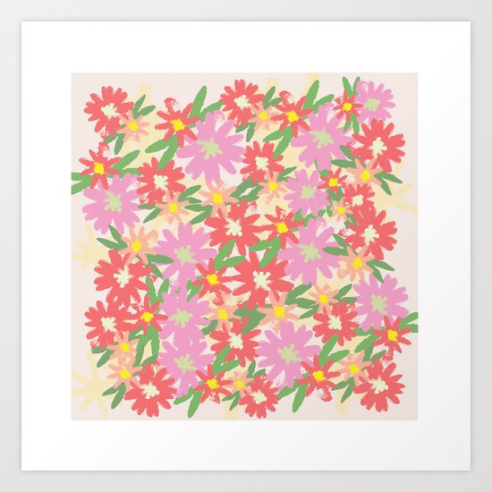 floral party Art Print