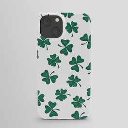 Retro Vintage St Patricks Day Green Shamrock Clover iPhone Case