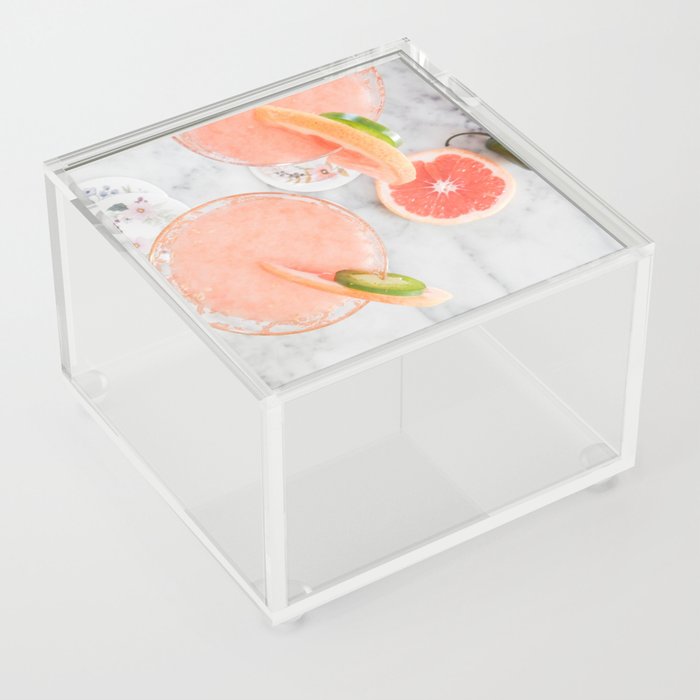 Refreshing Pink Summer Cocktail Acrylic Box