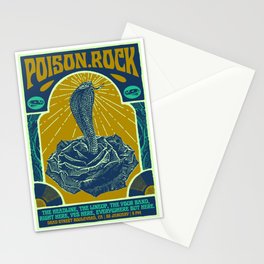 Poison Rock Poster Mustard Stationery Card