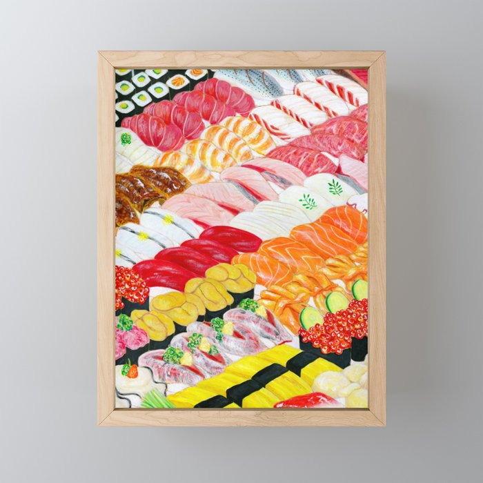 Sushi Framed Mini Art Print