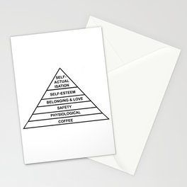 Hierarchy of Needs... Coffee! Stationery Cards